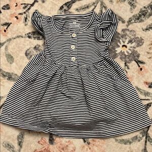 Carters Striped Black and White Baby Dress